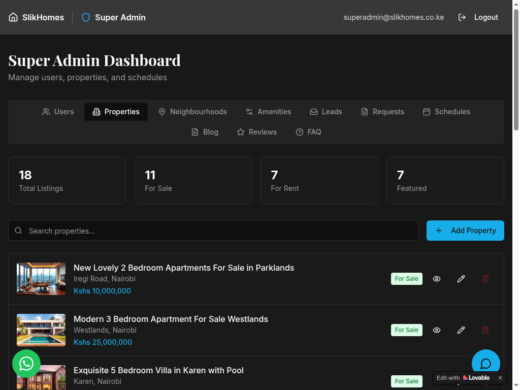 Real Estate Agents Website - Property Listings & Admin CMS thumbnail 3