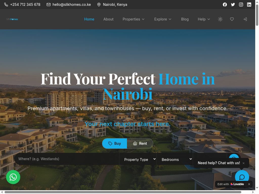Real Estate Agents Website - Property Listings & Admin CMS